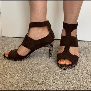 New Brown Suede Heels